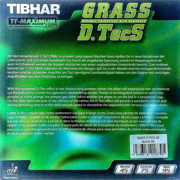 Grass DTecs Gluesheet Tibhar mặt gai thủ bóng bàn - Tiến Linh Sport cover 2