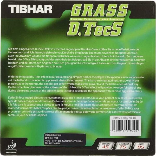 Grass D.Tecs TIBHAR OX mặt gai thủ bóng bàn - Tiến Linh Sport cover 1